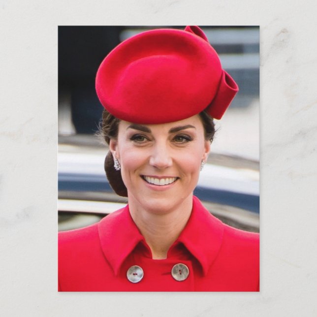 Princess Kate red stylised Postcard (Front)