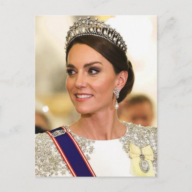 Princess Kate white stylised Postcard (Front)