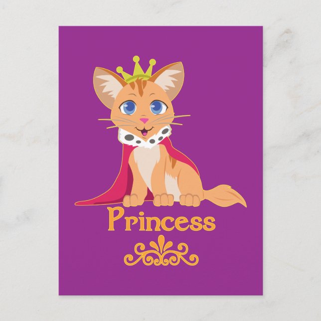 Princess Kitten Postcard (Front)