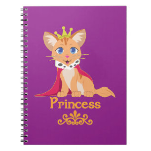 Princess Kitten Spiral Notebook