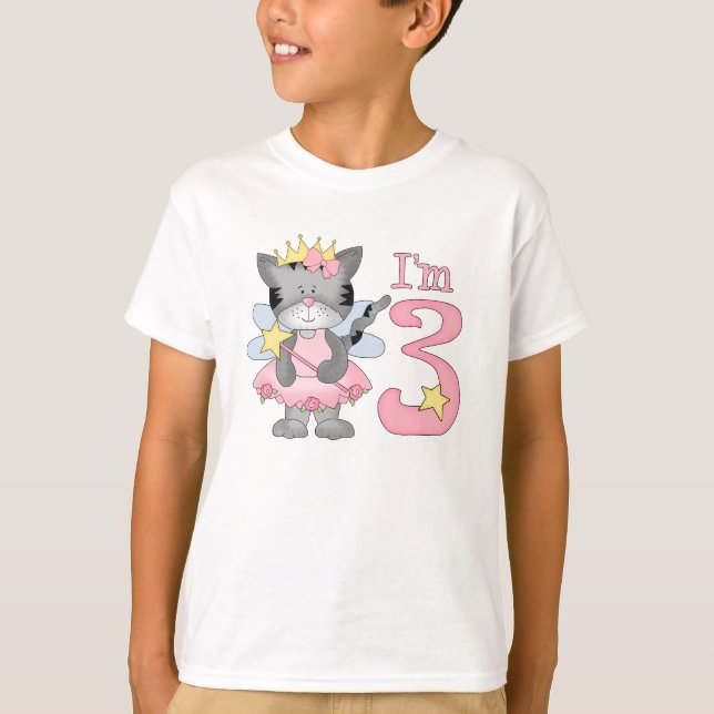 Princess Kitty 3rd Birthday T-Shirt (Front)