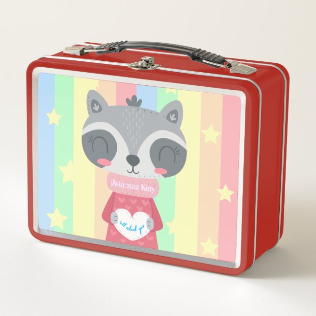 Princess Kitty Metal  Lunchbox  (Front)