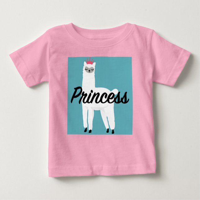 Princess Lama Design - Baby Fine Jersey T-Shirt (Front)