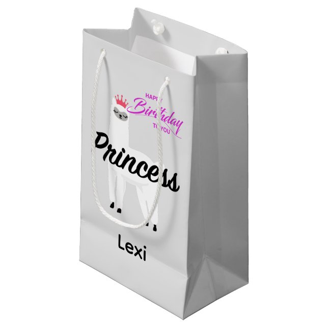 Princess Lama Design - Gift Bag - Small (Front Angled)