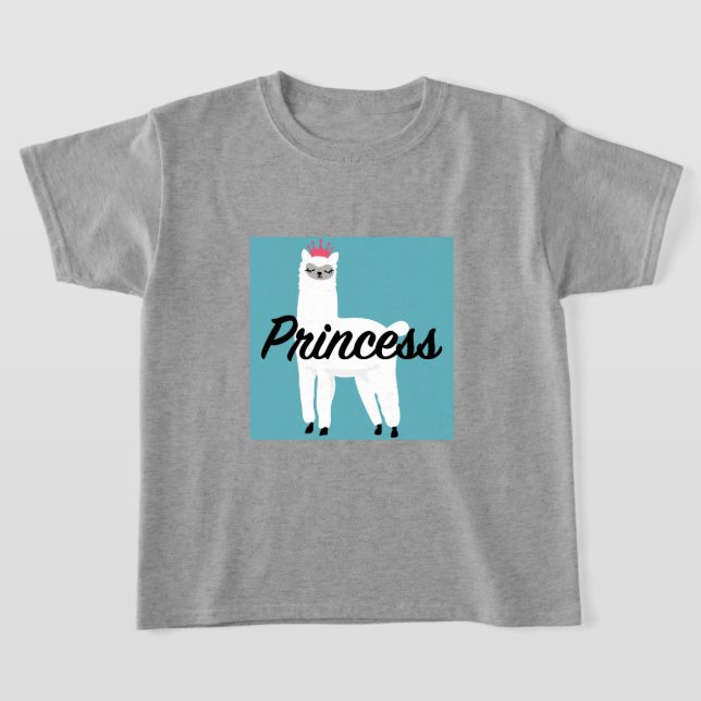 Princess Lama Design - Girls' Basic T-Shirt (Laydown)