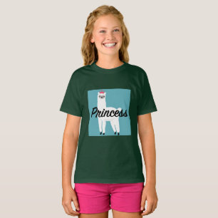 Princess Lama Design - Girls' Basic T-Shirt