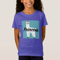 Princess Lama Design - Girls' Fine Jersey T-Shirt