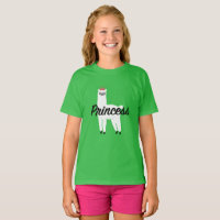 Princess Lama Design - Girls' Fine Jersey T-Shirt