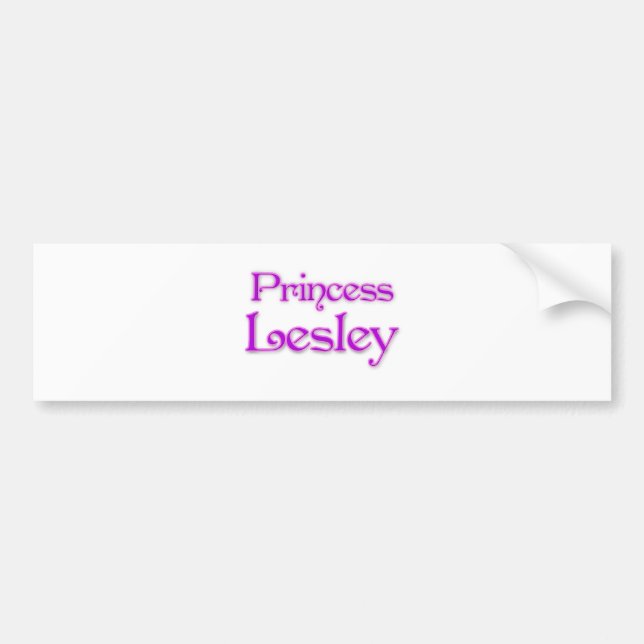 Princess Lesley Bumper Sticker (Front)