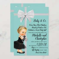 Princess Little Black Dress Blue Baby Shower