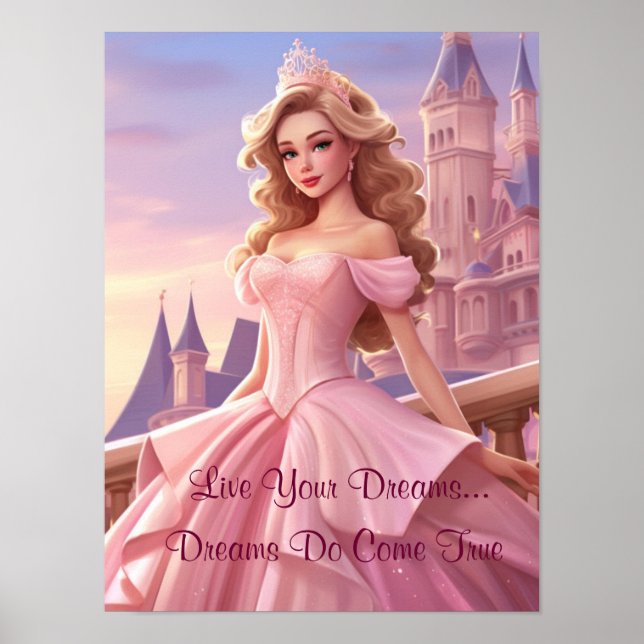 Princess Live Your Dreams Poster (Front)