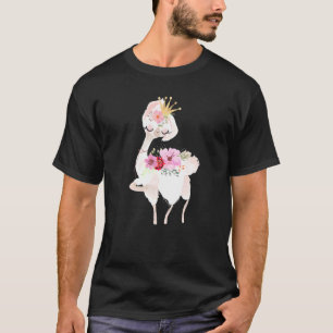 Princess Llama Alpaca Boy Girl Kids T-Shirt