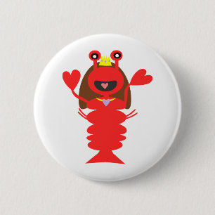 Princess Lobster 6 Cm Round Badge