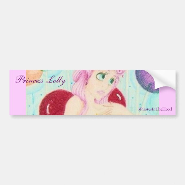 Princess Lolly Bumper Sticker (Front)
