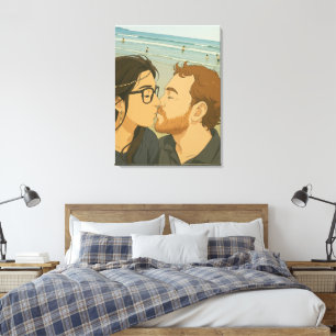 Princess love canvas print