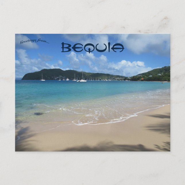 Princess Margaret Beach in Bequia Postcard (Front)