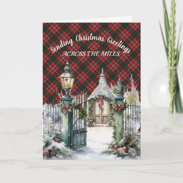 Princess Margaret Rose Tartan Christmas  Holiday Card (Front)