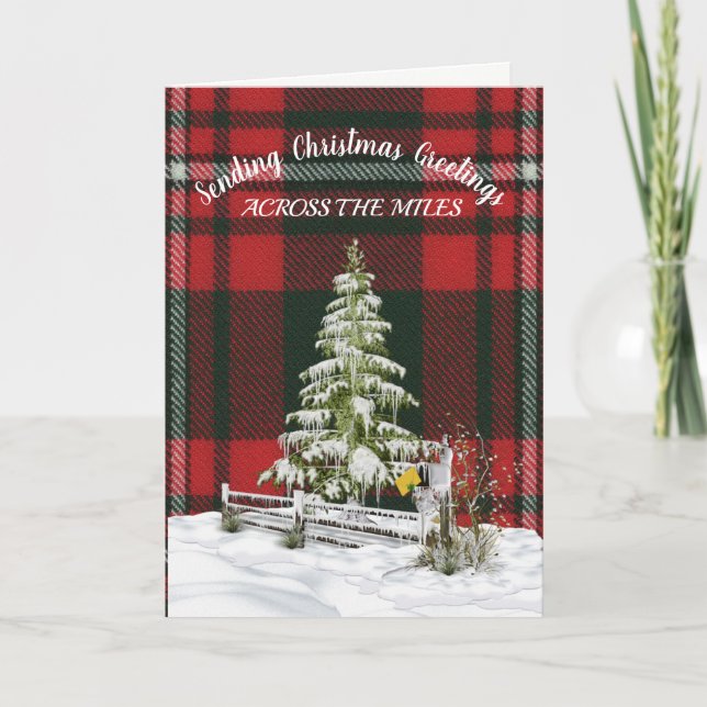 Princess Margaret Rose Tartan Christmas Holiday Card (Front)