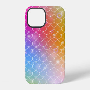 Princess mermaid with kawaii rainbow scales patter iPhone 12 case