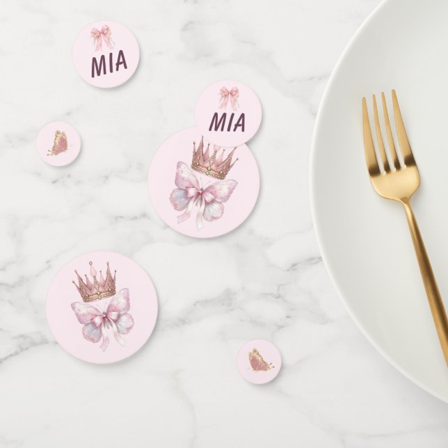 Princess Mia Pink Floral Table Confetti Decor (Group)