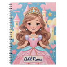 Princess Notebook – Editable Name