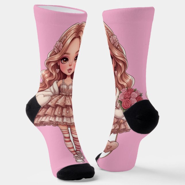 princess of hearts dall socks (Angled)