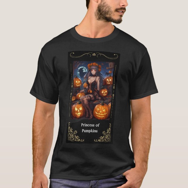 Princess of Pumpkins Tarot Vintage T-Shirt (Front)