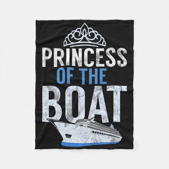 Princess Of The Boat Boating  Fleece Blanket (Front)