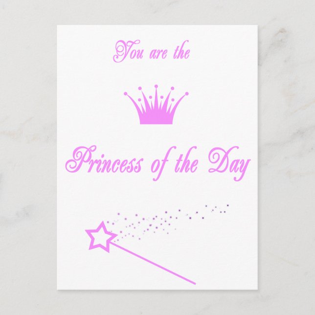 Princess of the Day - Postcard (Front)
