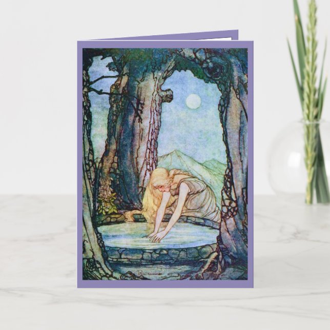 Princess of the Golden Hair by Rie Cramer Note Card (Front)