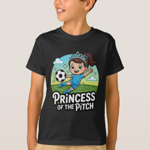 Princess Of The Pitch Soccer For Girls Kids T-Shirt