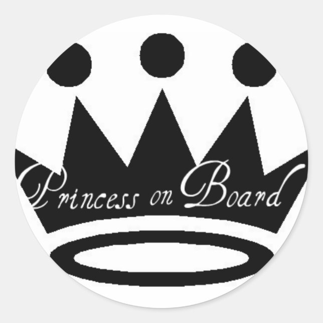 Princess on Board Sticker1 Classic Round Sticker (Front)