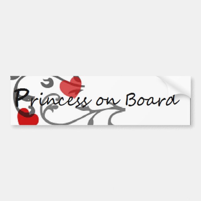 Princess on Board Sticker2 Bumper Sticker (Front)