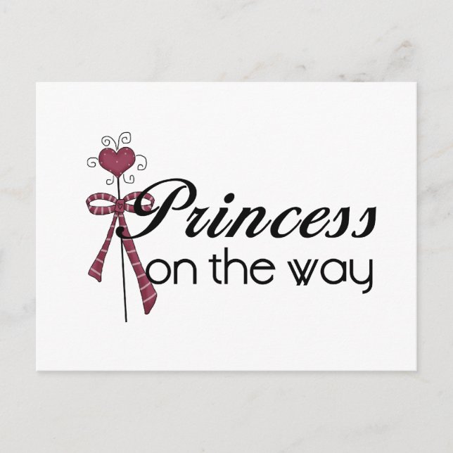 Princess on the Way - Customised Postcard (Front)