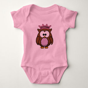 princess owl baby bodysuit