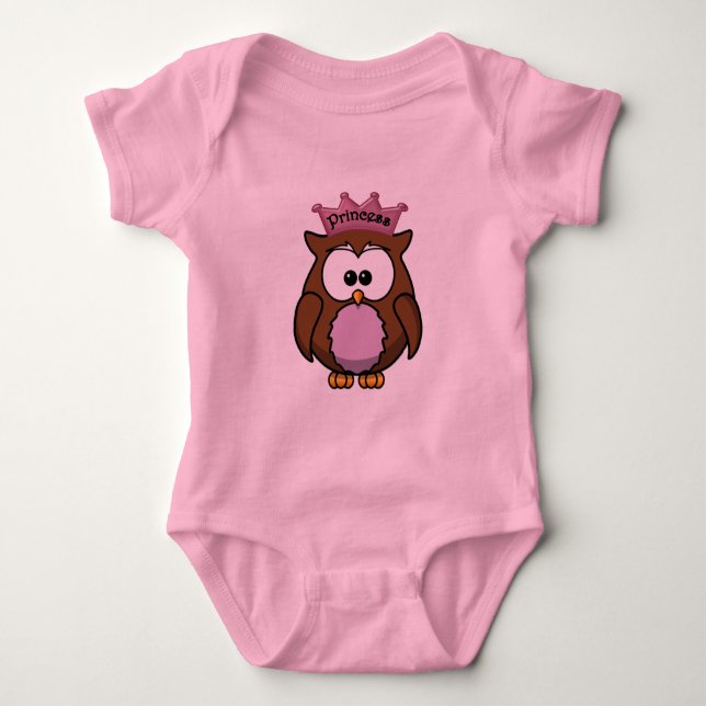 princess owl baby bodysuit (Front)