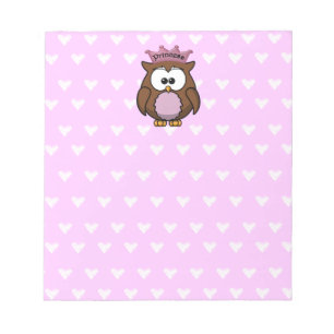 princess owl notepad