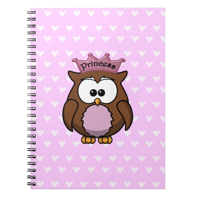 princess owl spiral notebook (Front)