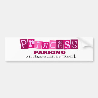 Princess Parking Bumper Sticker