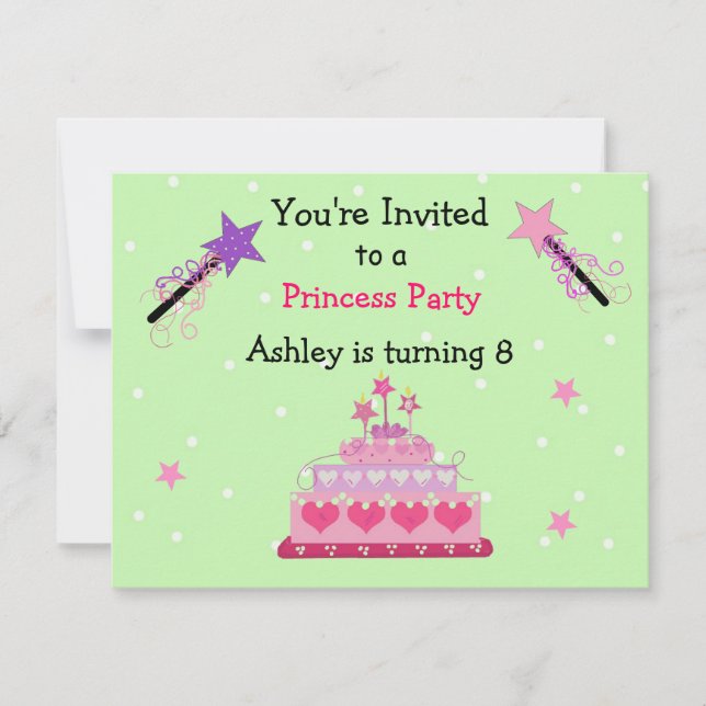 Princess Party Birthday Invitation (Front)
