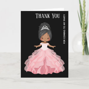 Princess party Gown Dresses Thank You Card
