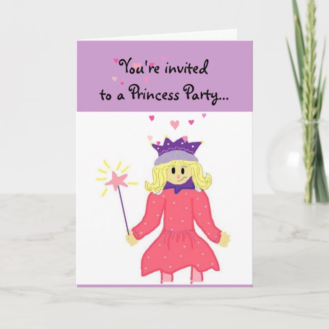 Princess Party Invitation (Front)