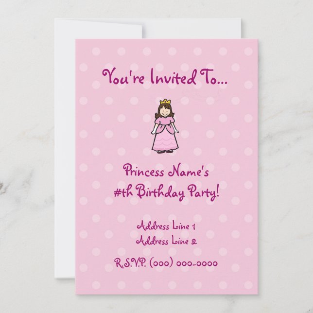 Princess Party Invitation (Front)