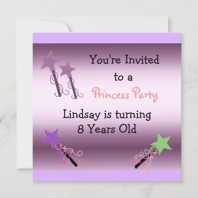 Princess Party Invitation (Front)