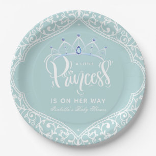 Princess Party Royal Personalised Baby Shower Paper Plate