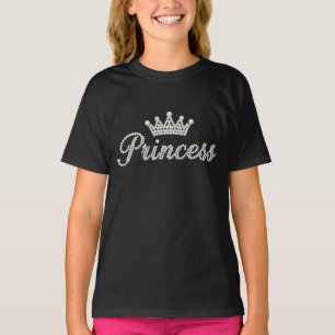Princess Pearl Crown – "Princess" Lettering T-Shirt