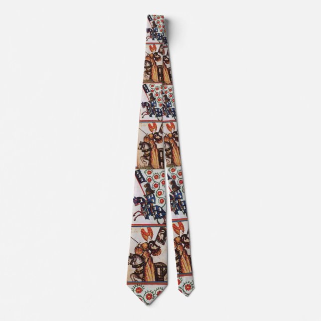 PRINCESS PENTHESILEA AND BLUE KNIGHT ON HORSEBACK TIE (Front)