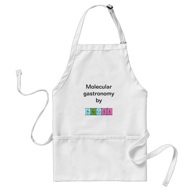 Princess periodic table name apron (Front)