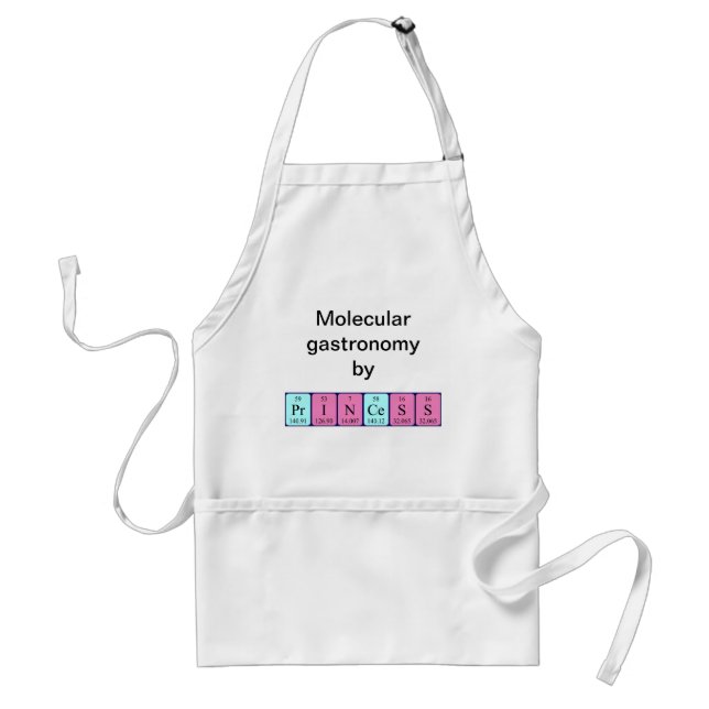 Princess periodic table name apron (Front)