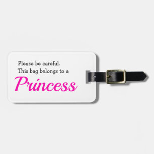 Princess Personalised Luggage Tag